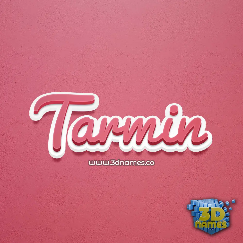 tarmin in Red Scribble style - 3D name wallpaper