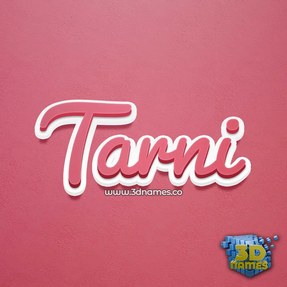 tarni in Red Scribble style - 3D name wallpaper