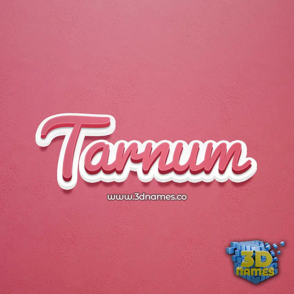 tarnum in Red Scribble style - 3D name wallpaper