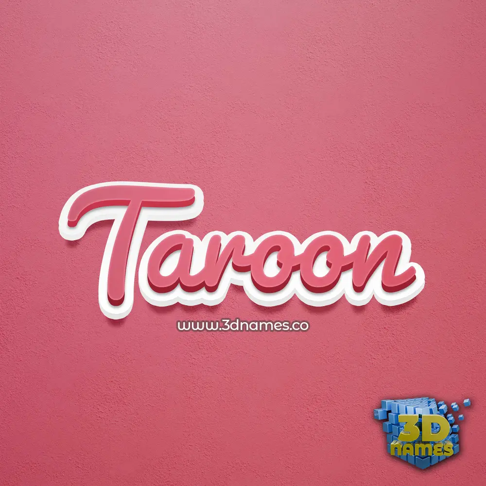 taroon in Red Scribble style - 3D name wallpaper