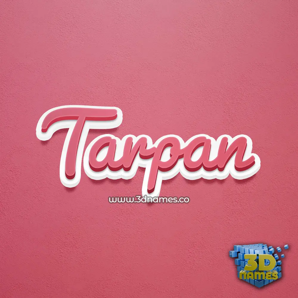 tarpan in Red Scribble style - 3D name wallpaper