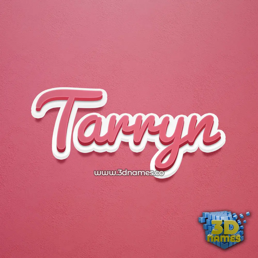 tarryn in Red Scribble style - 3D name wallpaper