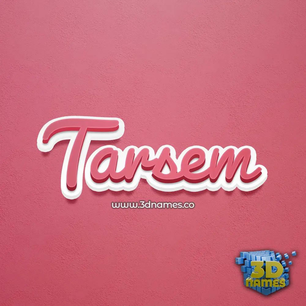 tarsem in Red Scribble style - 3D name wallpaper