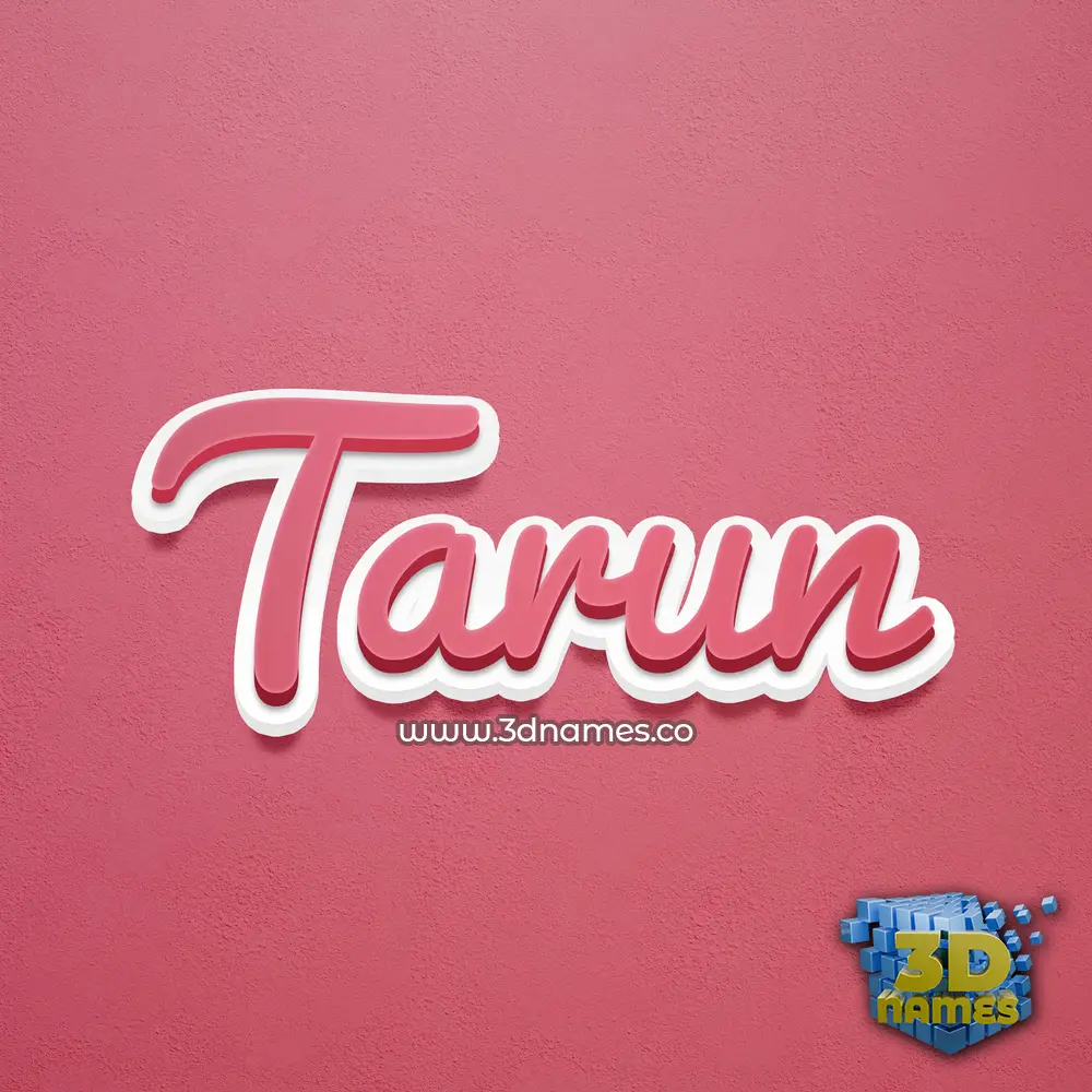 tarun in Red Scribble style - 3D name wallpaper