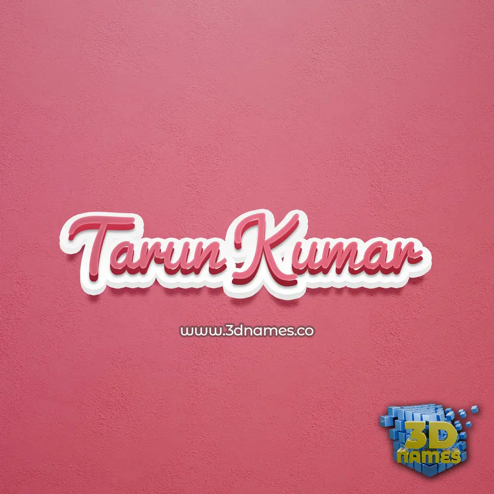 tarun kumar in Red Scribble style - 3D name wallpaper