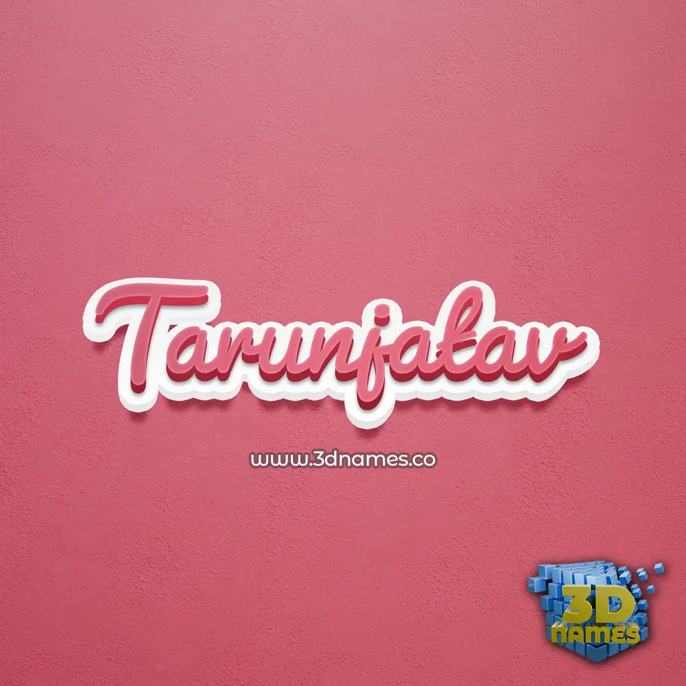 tarunjatav in Red Scribble style - 3D name wallpaper