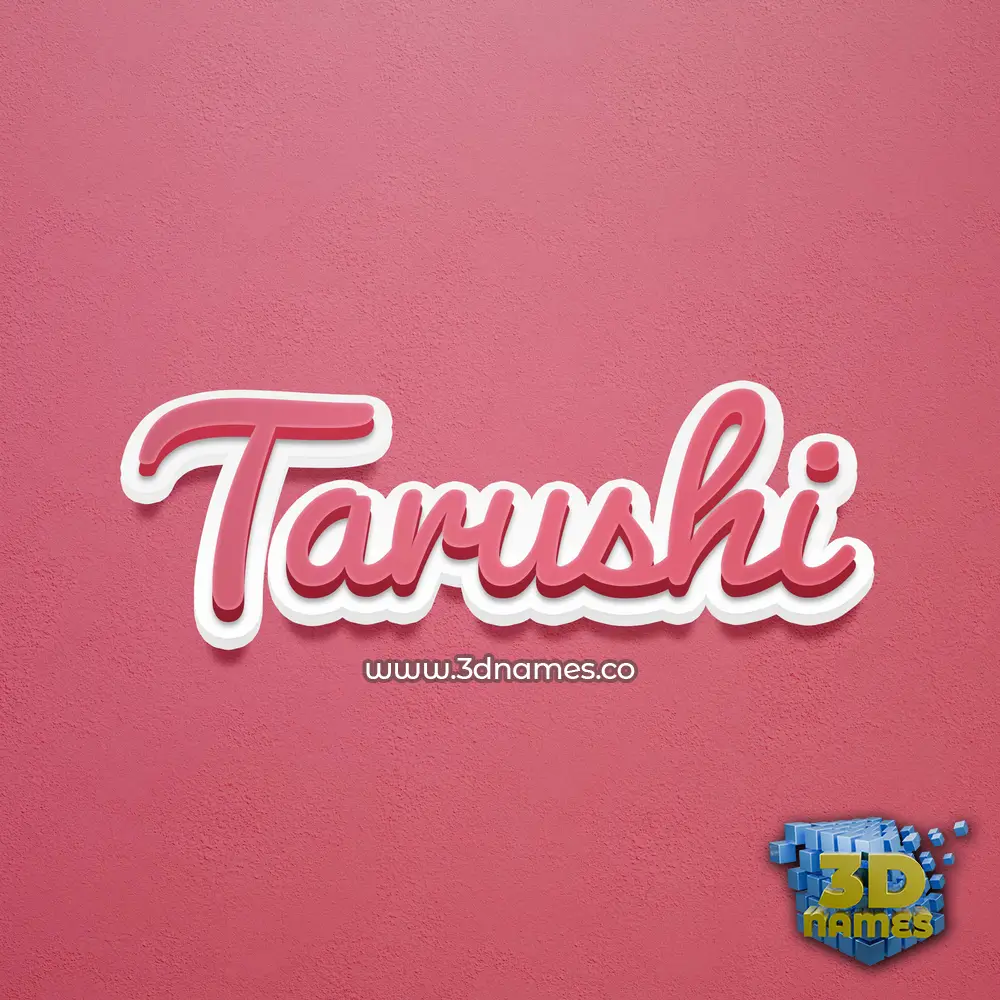 tarushi in Red Scribble style - 3D name wallpaper
