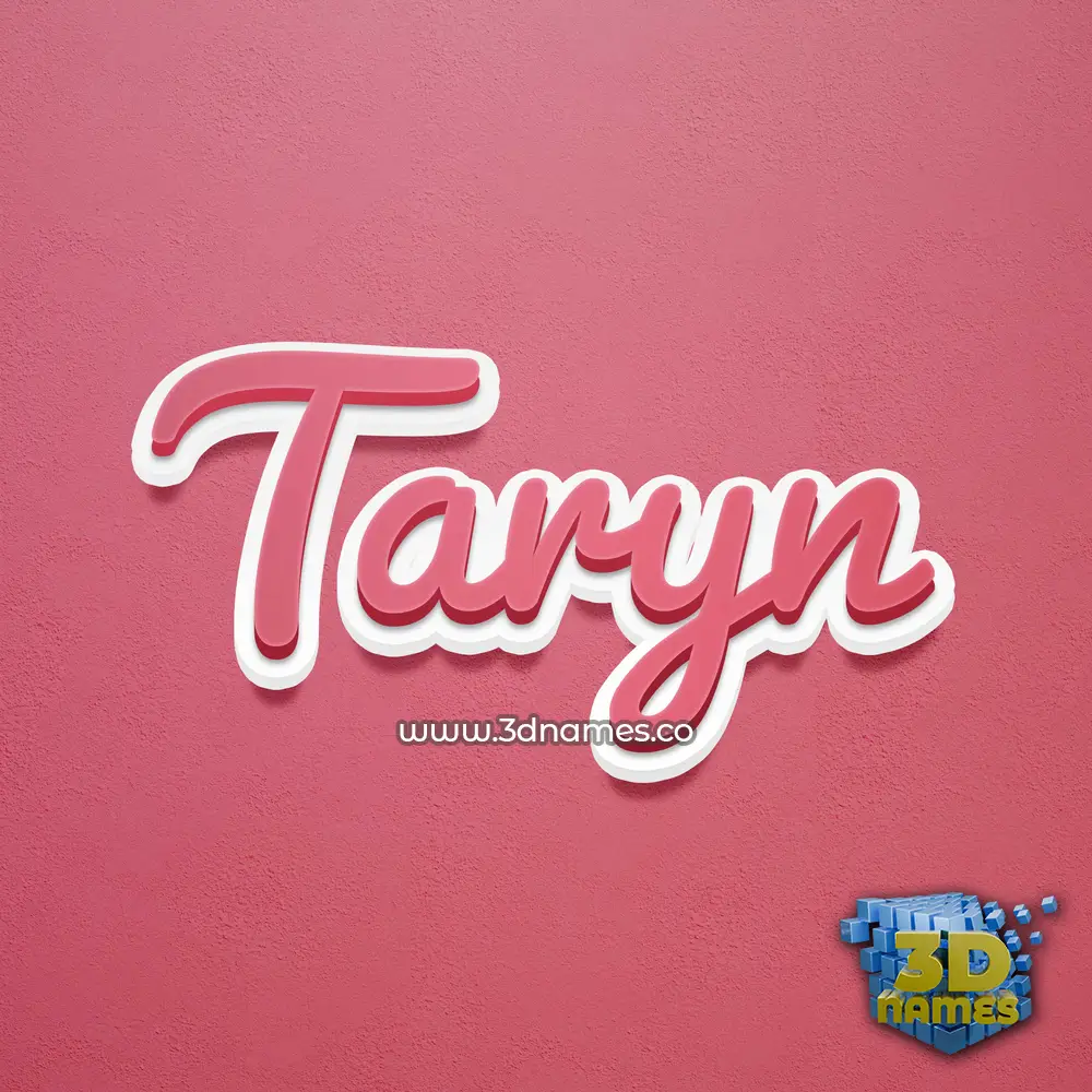 taryn in Red Scribble style - 3D name wallpaper
