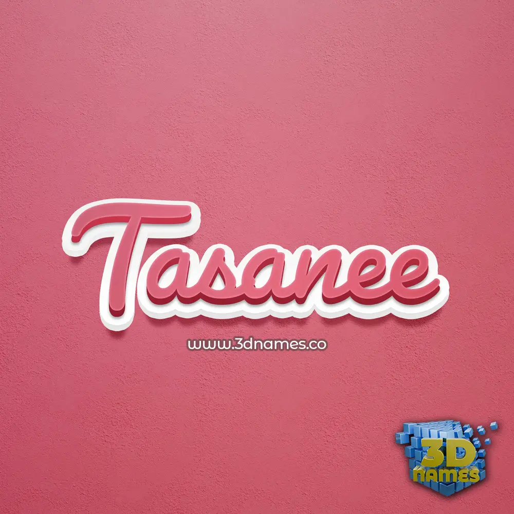 tasanee in Red Scribble style - 3D name wallpaper