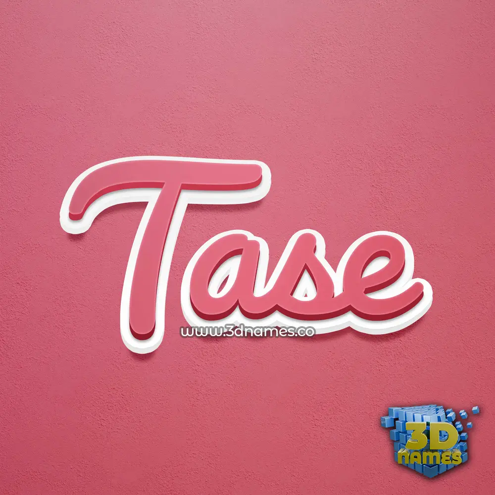 tase in Red Scribble style - 3D name wallpaper