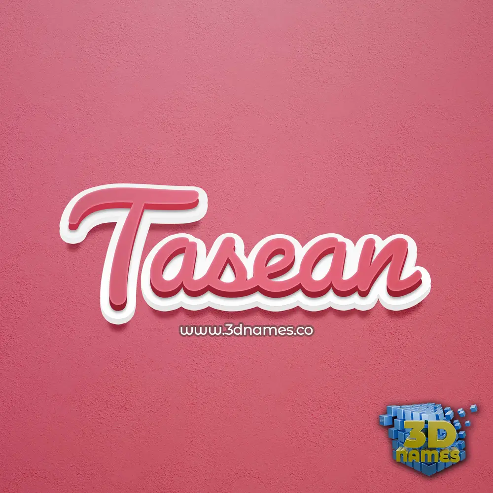 tasean in Red Scribble style - 3D name wallpaper