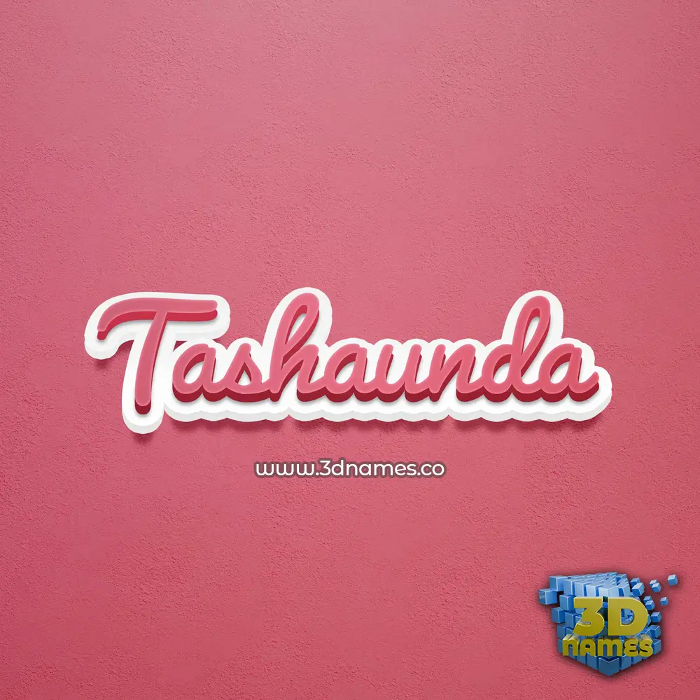 tashaunda in Red Scribble style - 3D name wallpaper