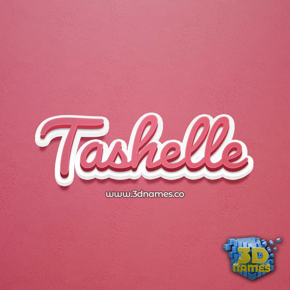 tashelle in Red Scribble style - 3D name wallpaper