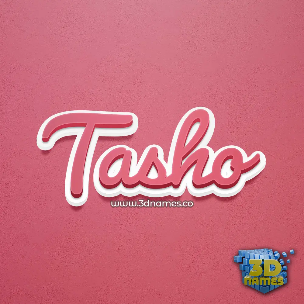 tasho in Red Scribble style - 3D name wallpaper