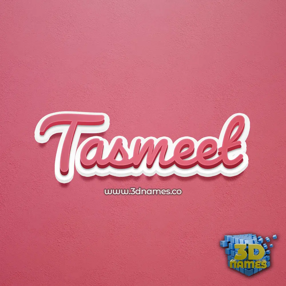 tasmeet in Red Scribble style - 3D name wallpaper