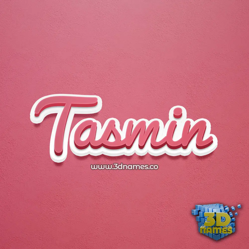 tasmin in Red Scribble style - 3D name wallpaper