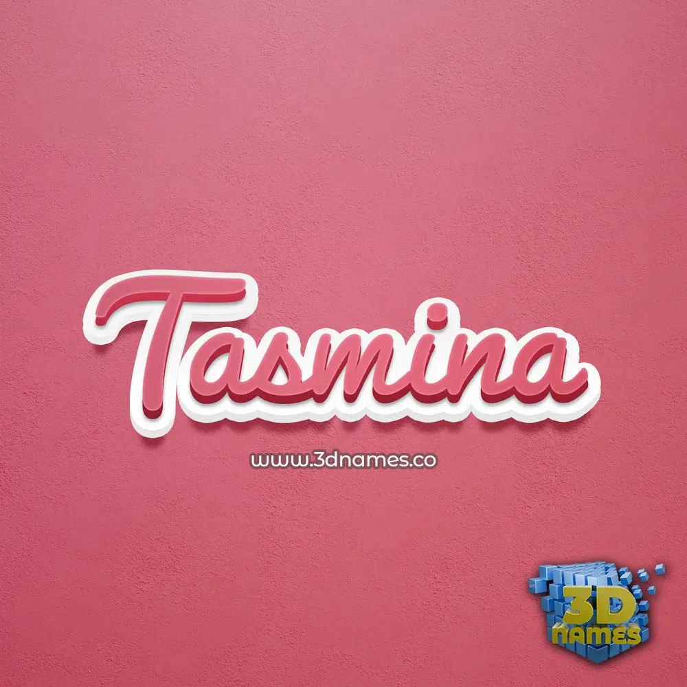tasmina in Red Scribble style - 3D name wallpaper