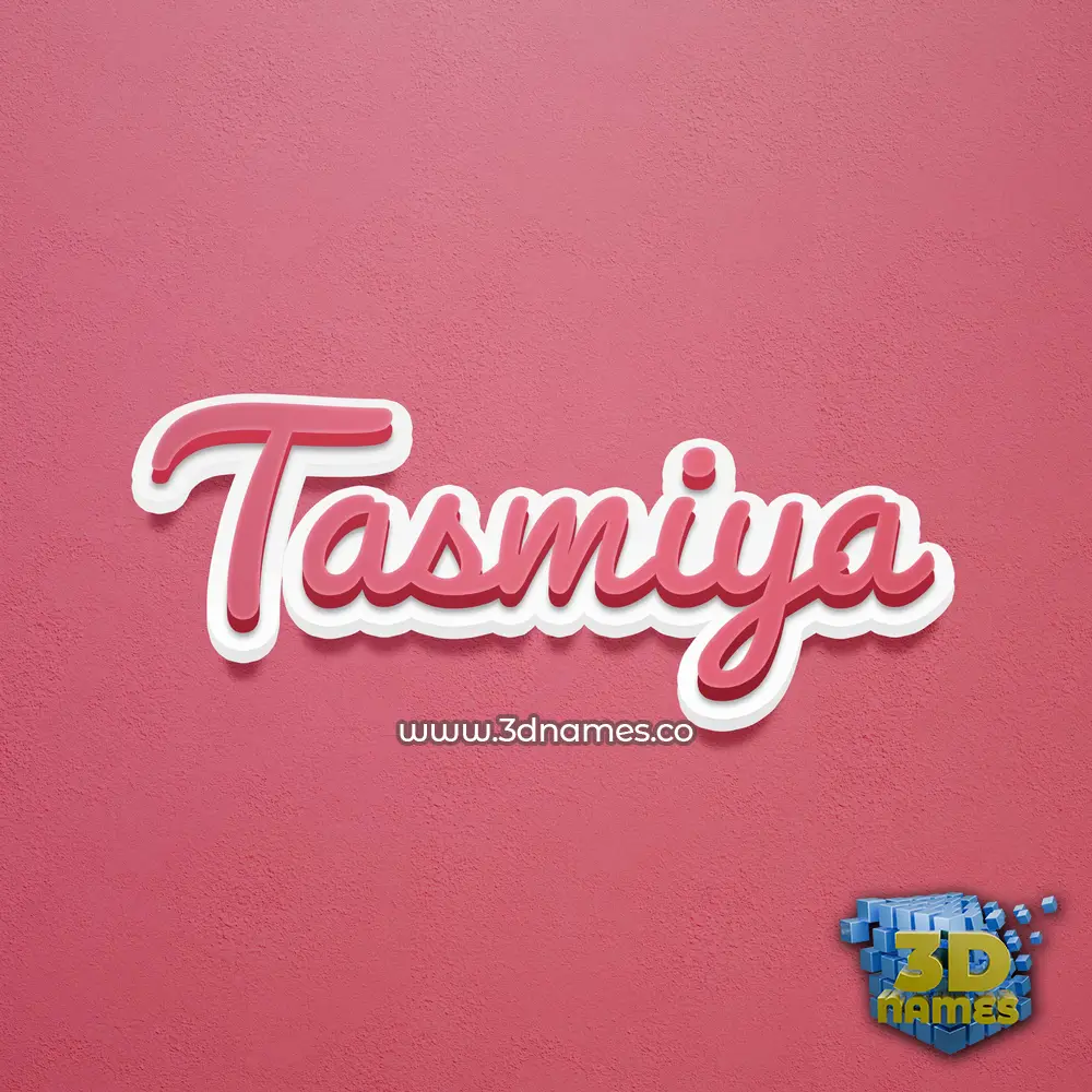 tasmiya in Red Scribble style - 3D name wallpaper