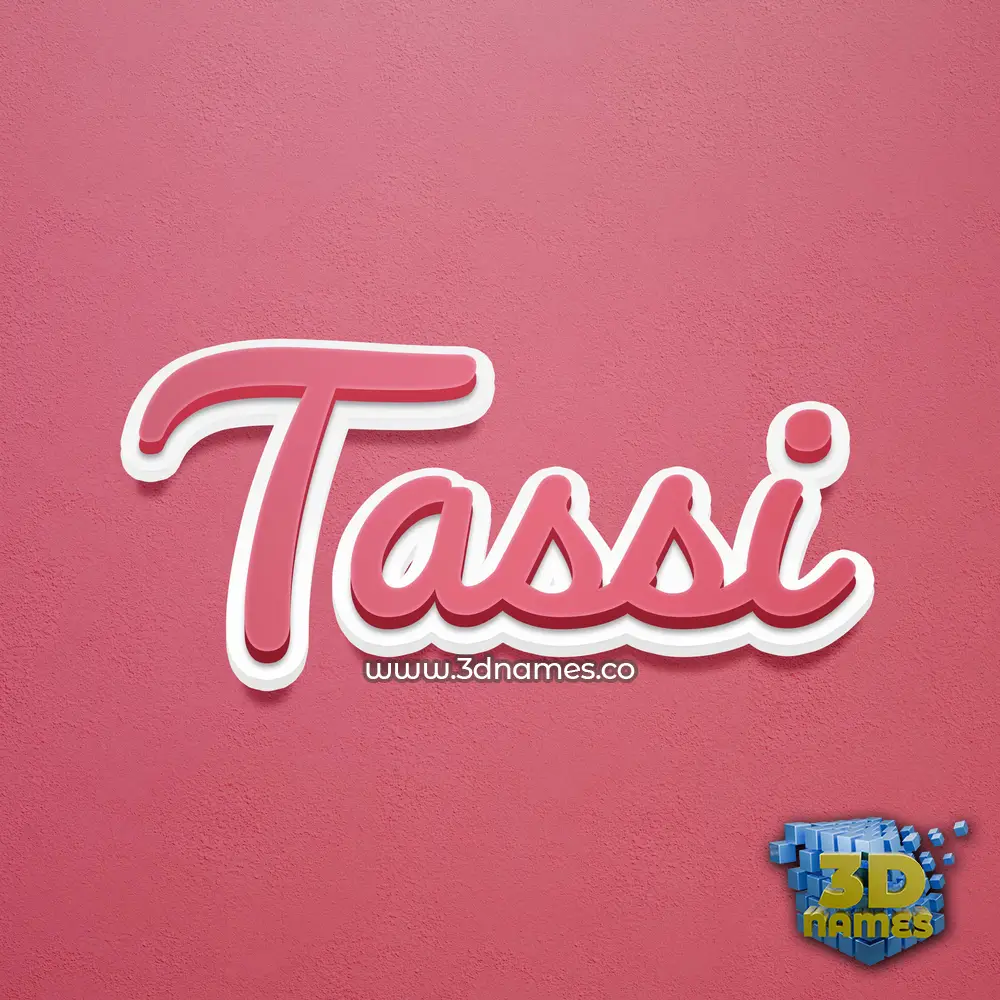 tassi in Red Scribble style - 3D name wallpaper