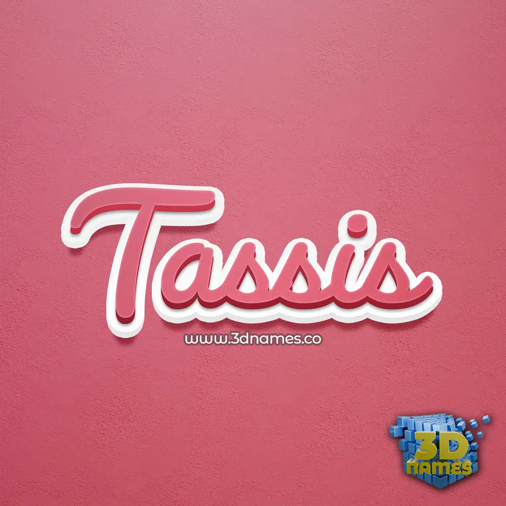 tassis in Red Scribble style - 3D name wallpaper