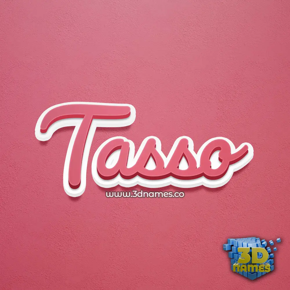 tasso in Red Scribble style - 3D name wallpaper