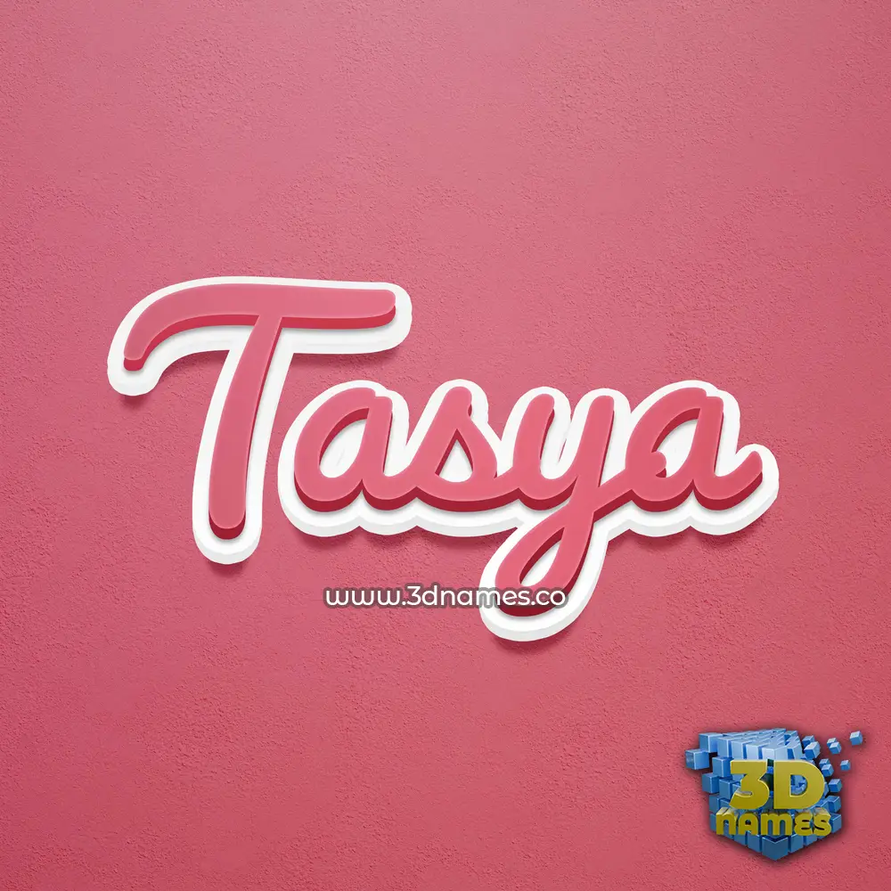 tasya in Red Scribble style - 3D name wallpaper
