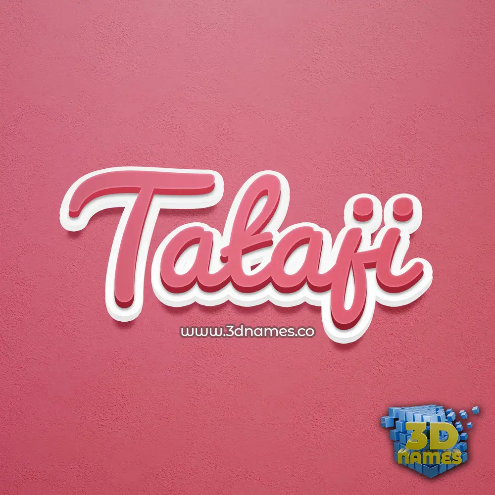 tataji in Red Scribble style - 3D name wallpaper