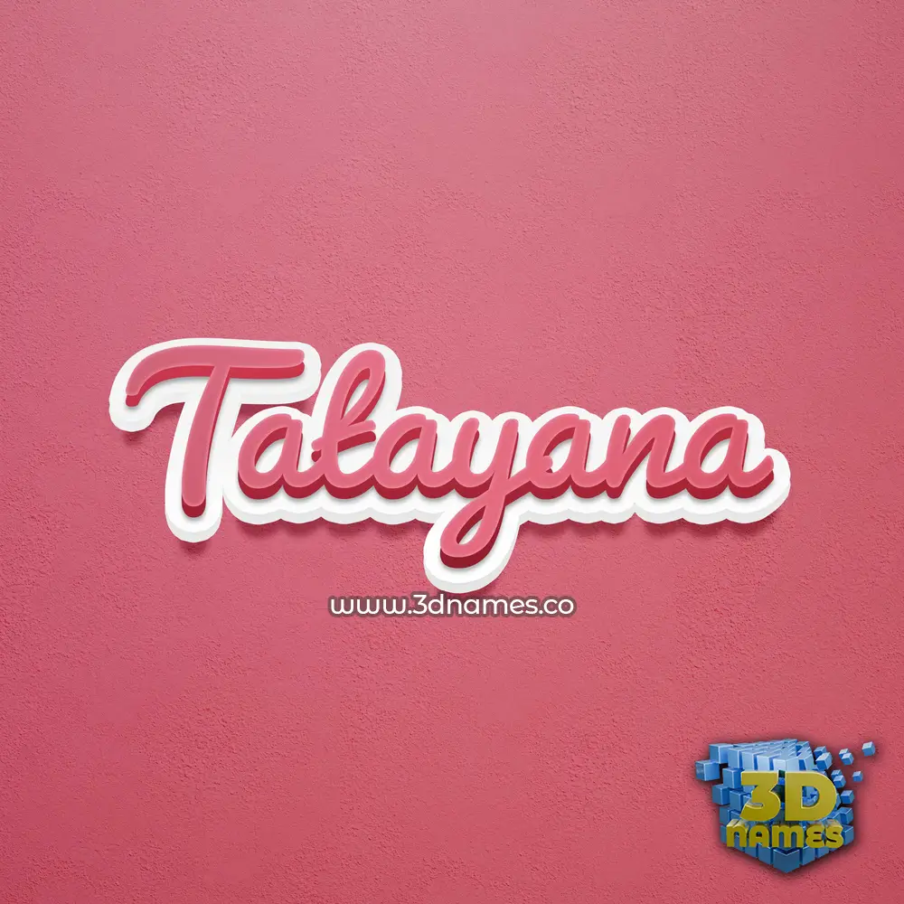 tatayana in Red Scribble style - 3D name wallpaper