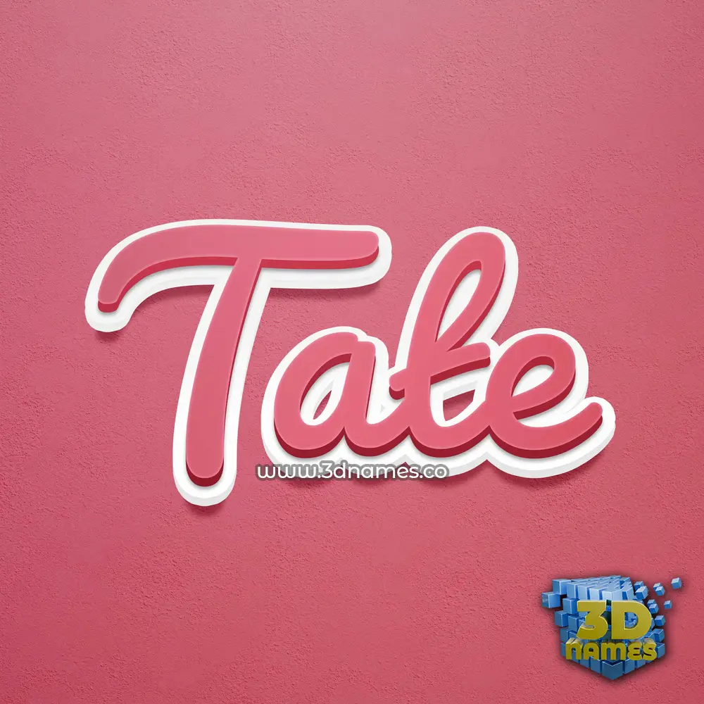 tate in Red Scribble style - 3D name wallpaper