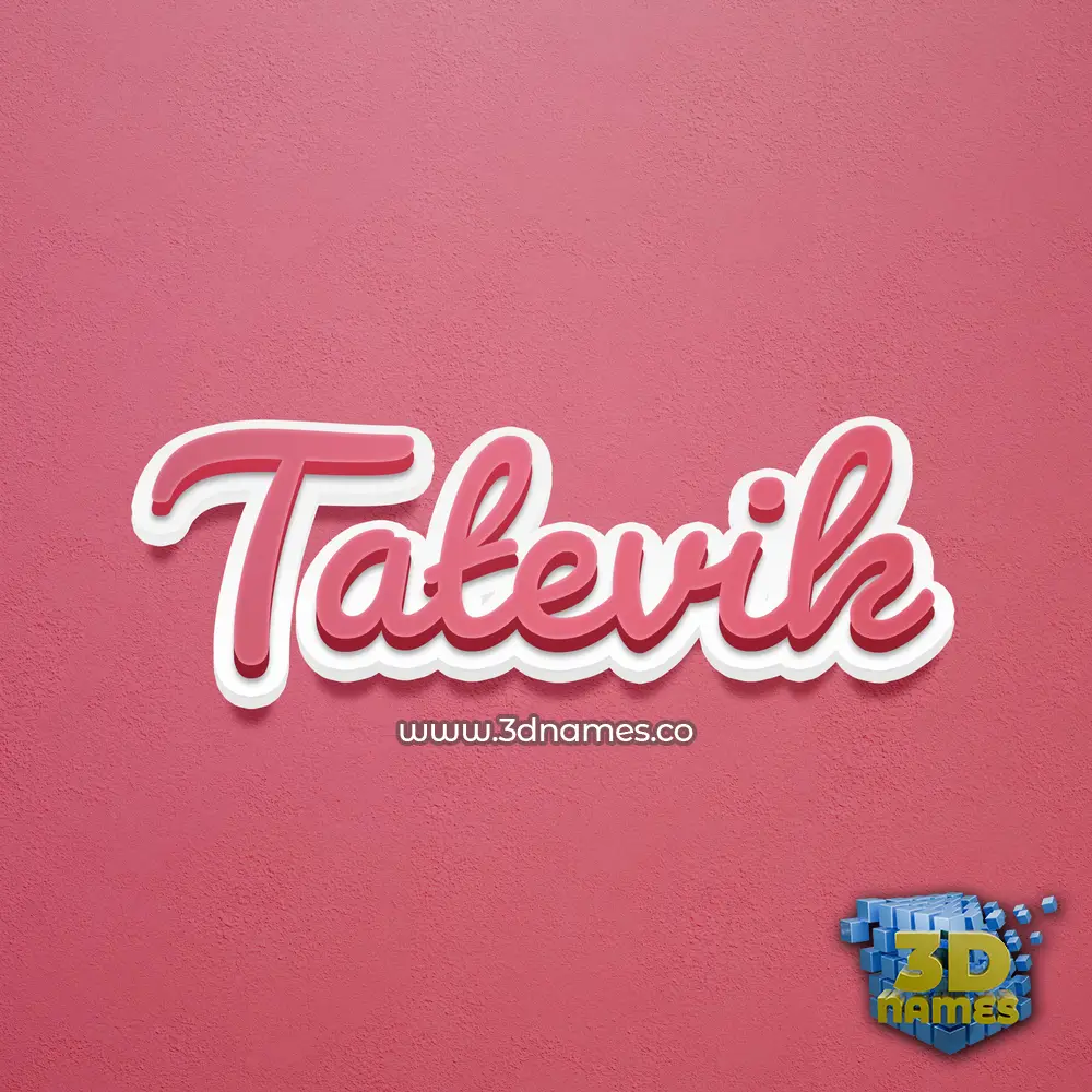 tatevik in Red Scribble style - 3D name wallpaper