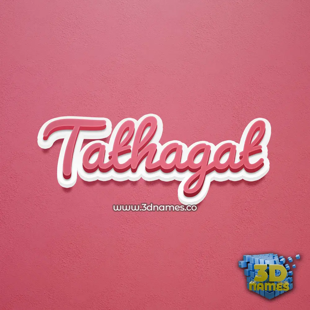 tathagat in Red Scribble style - 3D name wallpaper
