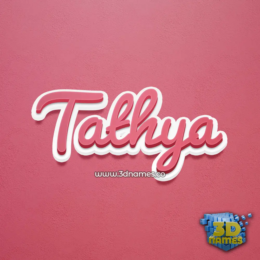 tathya in Red Scribble style - 3D name wallpaper