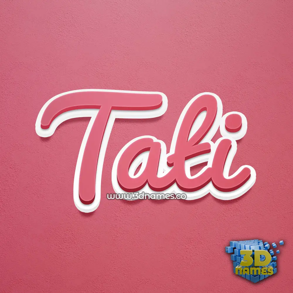 tati in Red Scribble style - 3D name wallpaper