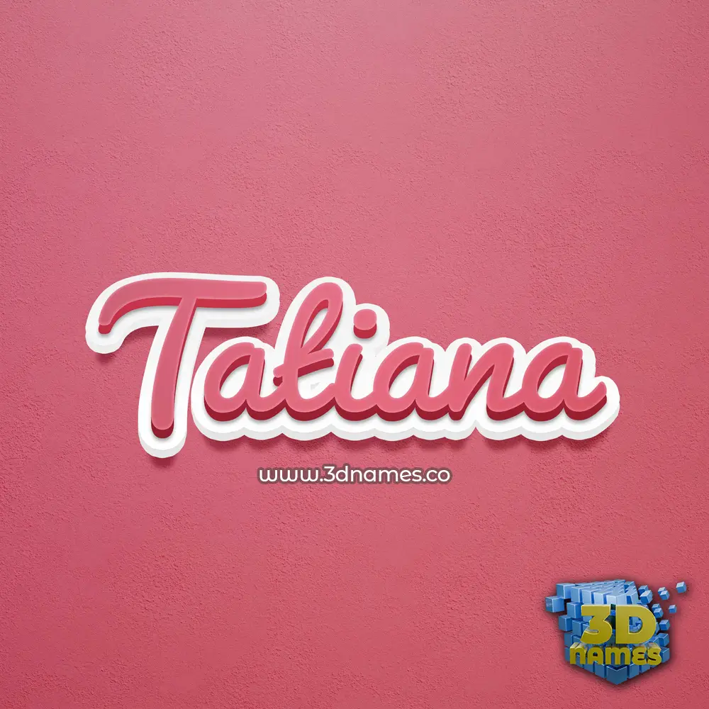 tatiana in Red Scribble style - 3D name wallpaper