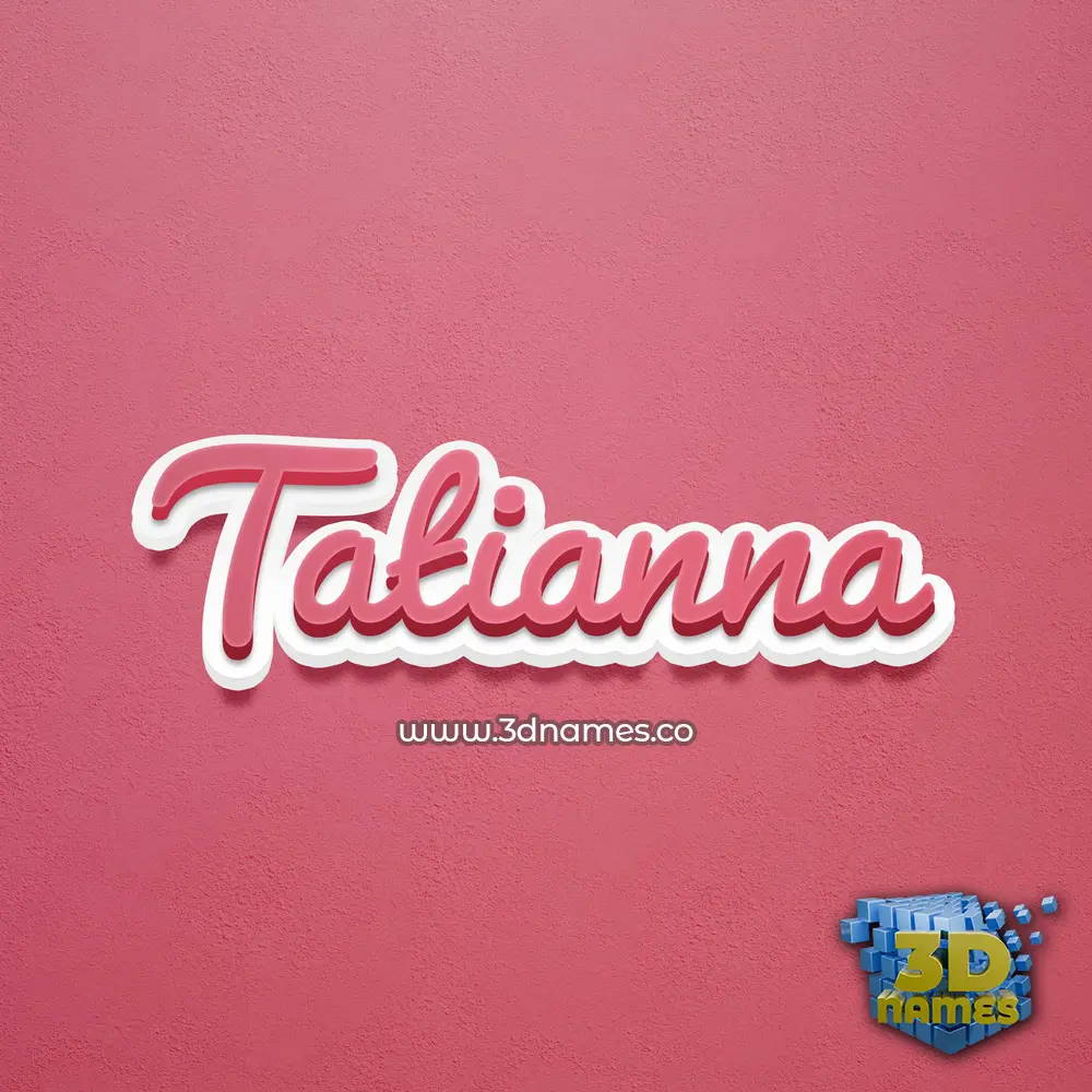 tatianna in Red Scribble style - 3D name wallpaper