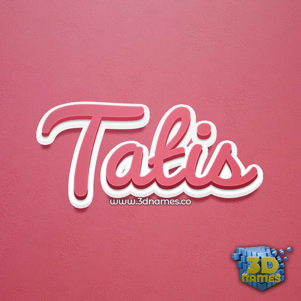 tatis in Red Scribble style - 3D name wallpaper