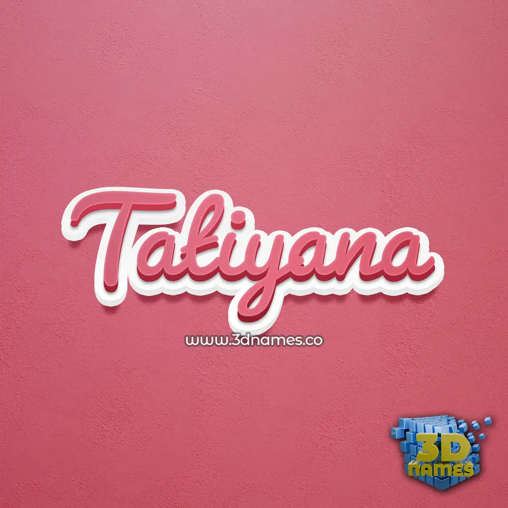 tatiyana in Red Scribble style - 3D name wallpaper