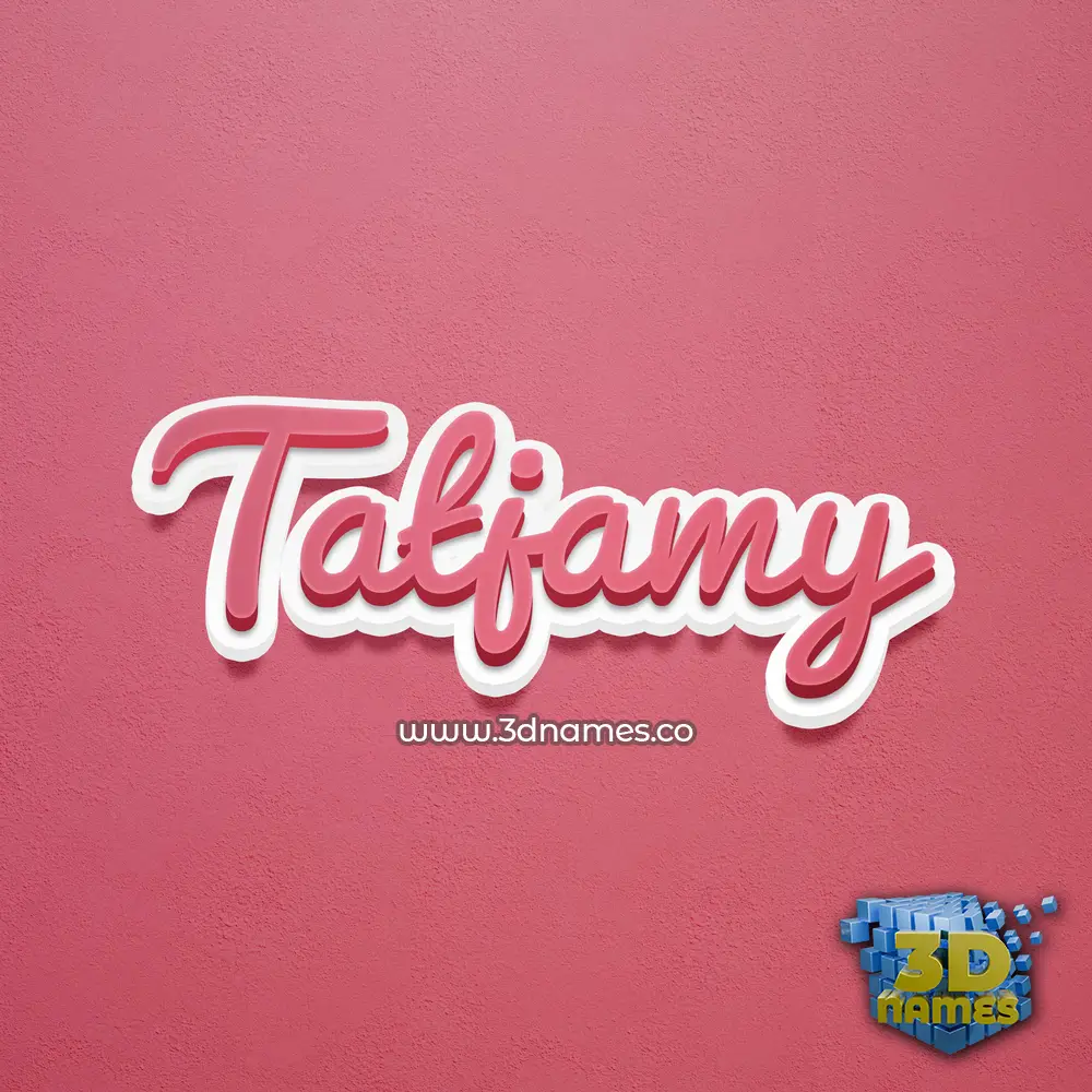 tatjamy in Red Scribble style - 3D name wallpaper