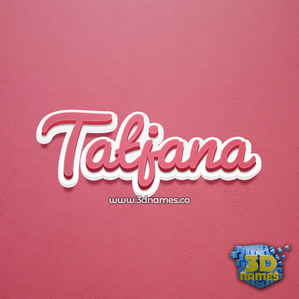 tatjana in Red Scribble style - 3D name wallpaper