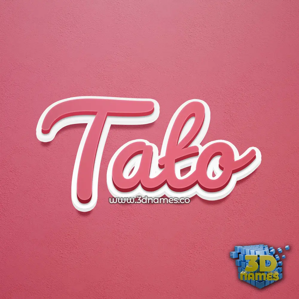 tato in Red Scribble style - 3D name wallpaper