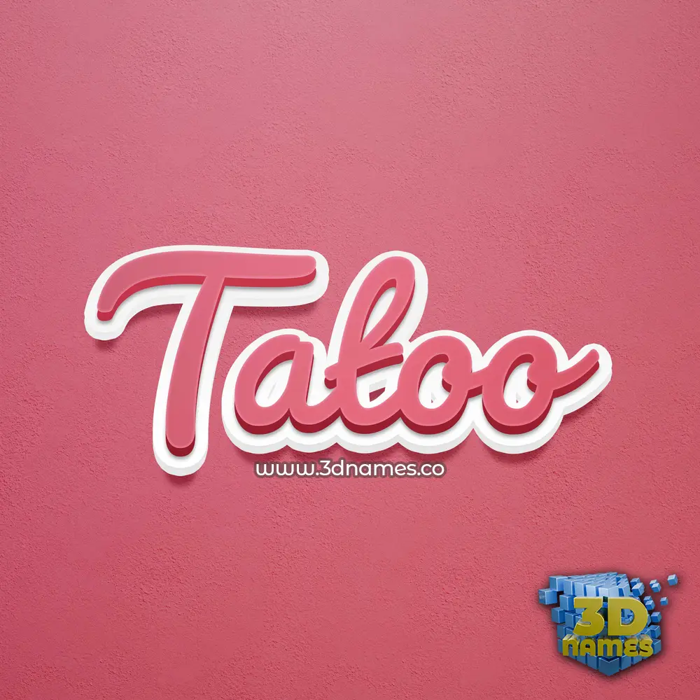 tatoo in Red Scribble style - 3D name wallpaper