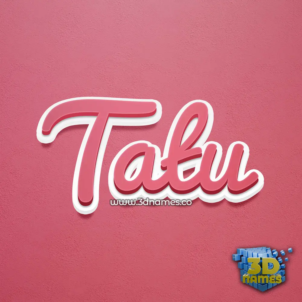 tatu in Red Scribble style - 3D name wallpaper