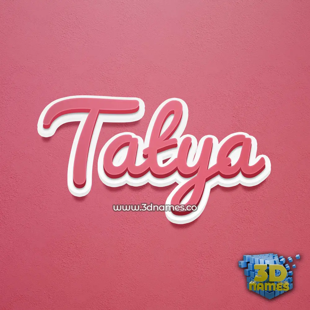 tatya in Red Scribble style - 3D name wallpaper