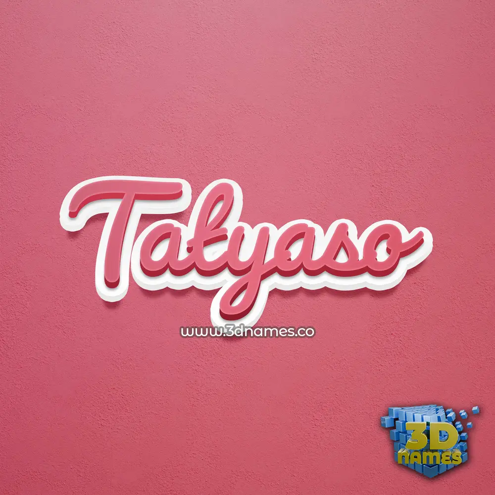 tatyaso in Red Scribble style - 3D name wallpaper