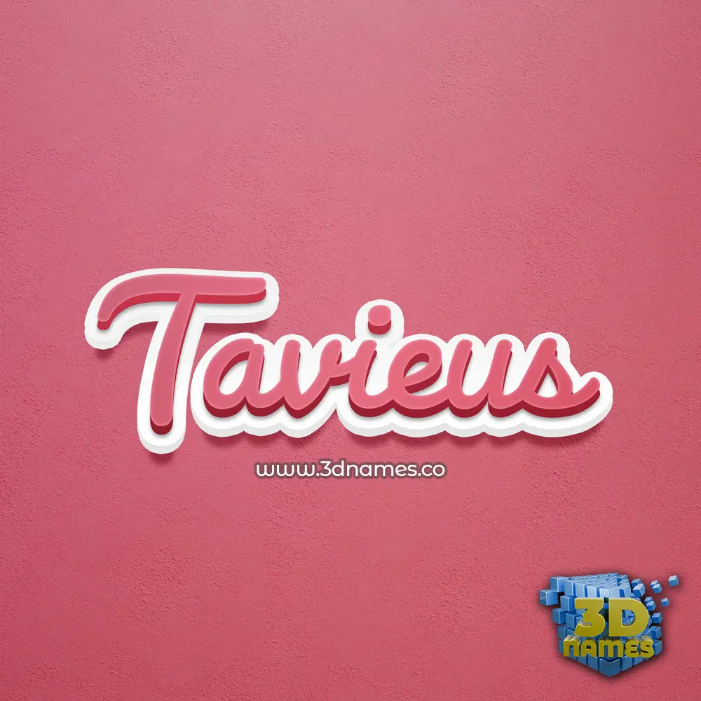 tavieus in Red Scribble style - 3D name wallpaper