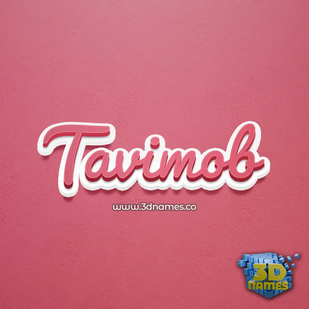 tavimob in Red Scribble style - 3D name wallpaper