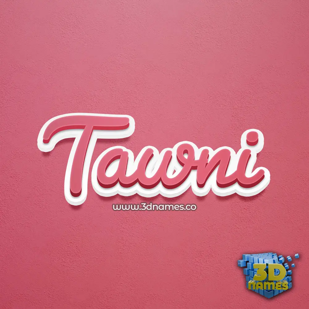 tawni in Red Scribble style - 3D name wallpaper