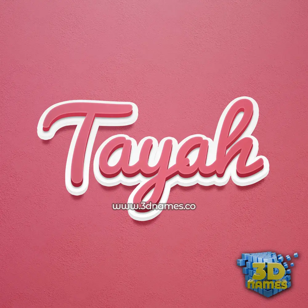 tayah in Red Scribble style - 3D name wallpaper