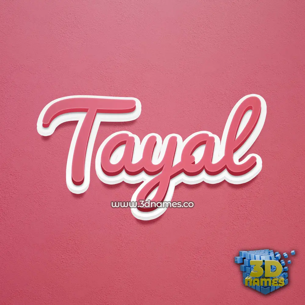 tayal in Red Scribble style - 3D name wallpaper