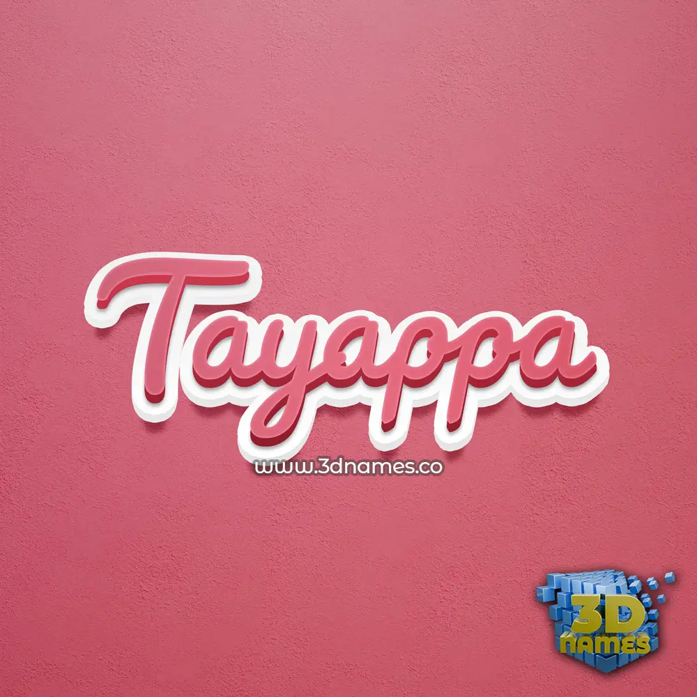 tayappa in Red Scribble style - 3D name wallpaper